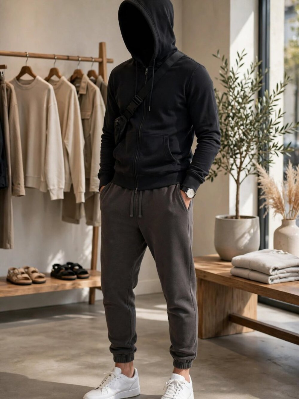 Men's Dark Gray Jogger Sweatpants